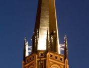 Louisville Church at night