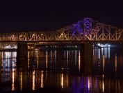 Louisville Second Street Bridge at night